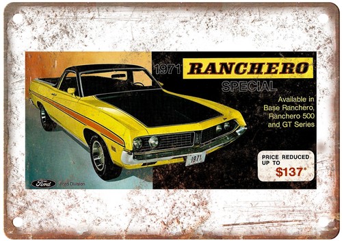 1971 Ford Ranchero Vintage Automobile Advertising Retro Look Metal Sign ...
