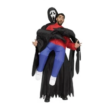 Ghost Face Piggyback - Illusion -  Inflatable Costume - One Size