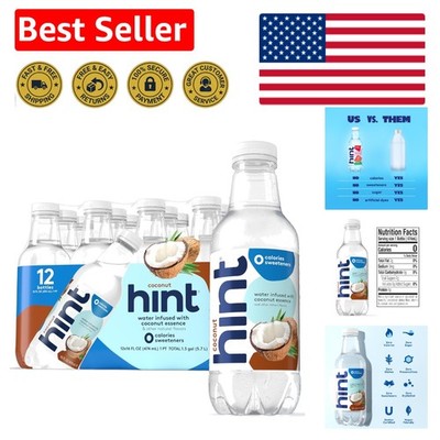 Refreshing Coconut Flavored Water, 16 Fl Oz Bottles - Sugar Free, Zero Calories