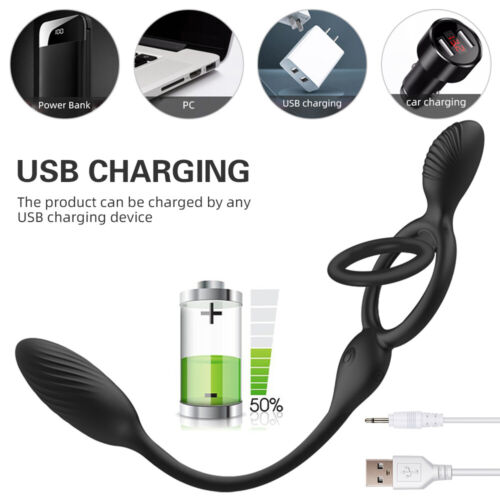 Remote Control Prostate Massager Anal Vibrator Penis Cock Ring Butt Plug Sex Toy - Picture 9 of 16