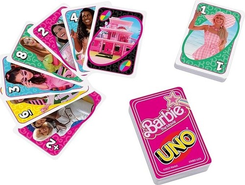 UNO Mattel "Barbie The Movie" 2023 UNO Edition Card Game New - Picture 2 of 6