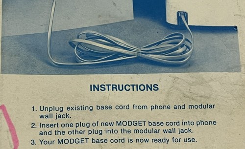 VTG New Modget Telephone Extension Cord 25 FT Gray Modular Phone Line NOS - Picture 5 of 7