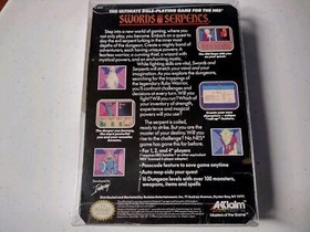 SWORDS AND SERPENTS RPG NES Nintendo / Toys R Us Display Box Print Rare