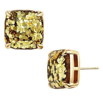 kate spade small square glitter stud earrings