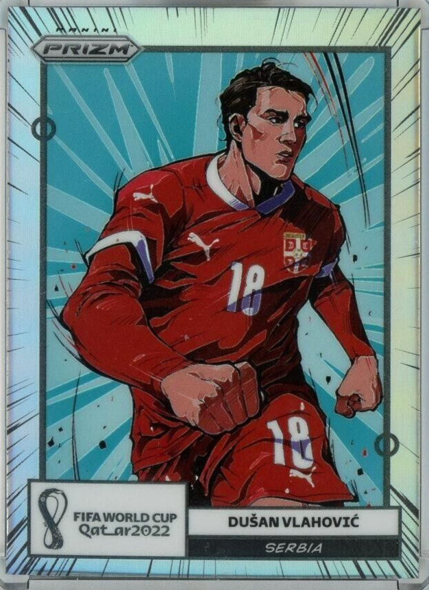 2022 Panini Prizm World Cup Dusan Vlahovic Manga/#17