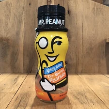 Planters Mr Peanut Glass Jar Lid Vintage 1991 75th Anniversary Canister