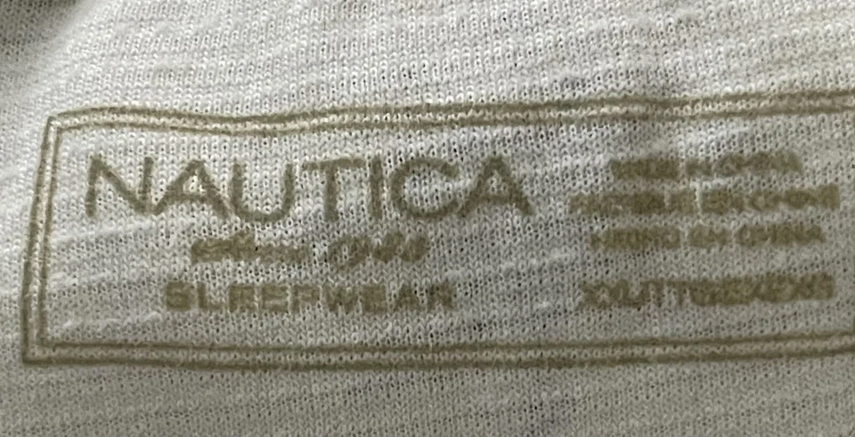 Nautica Pant Ivory Star Sleepwear Lounge Pajama Bottoms Pull On Elastic Crop XXL - Image 2 of 4