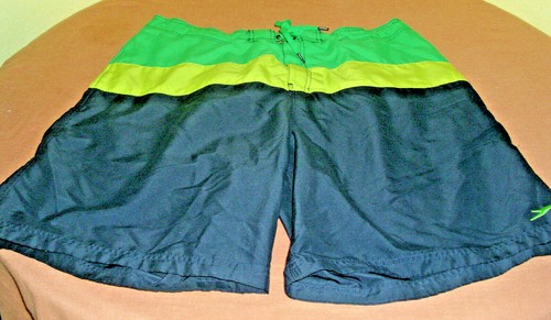 Speedo Mens Swim Trunks/Board Shorts Color Block Retro Style Size 2XL (44-46)