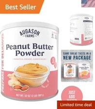 Vegetarian-Friendly 2 lb Peanut Butter Powder - Just Add Water for 3900 Calories