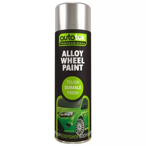 6 x Autotek SILVER ALLOY WHEEL Spray Paint Aerosol Professional 500ml Cans+G+CP - Picture 2 of 8