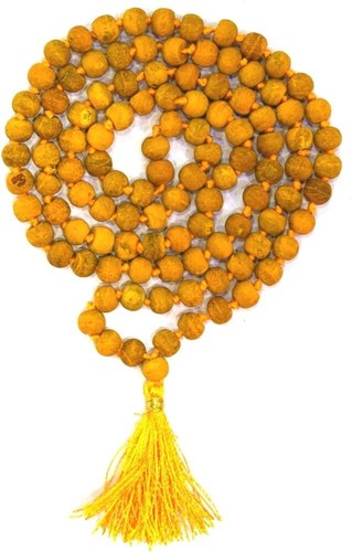 Haldi Mala Baglamukhi Mala Turmeric (Haldi) Mala 108+1 Beads Turmeric Rosary - Picture 2 of 2