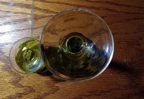 Hand Blown Green Glass Tea Light Candlesticks Candle Holders - Picture 6 of 8