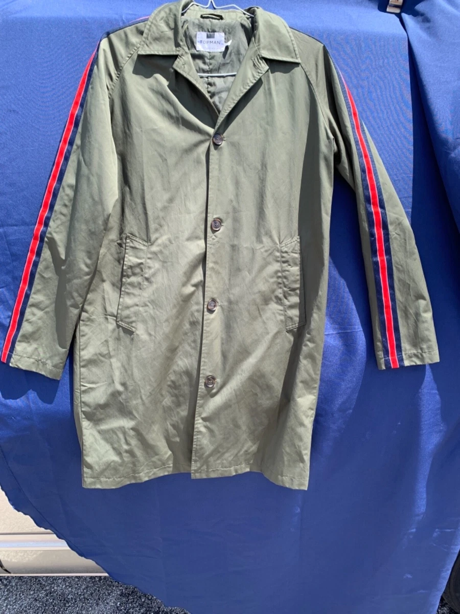 Topman green windbreaker rain jacket size small Euro 91 96 cm