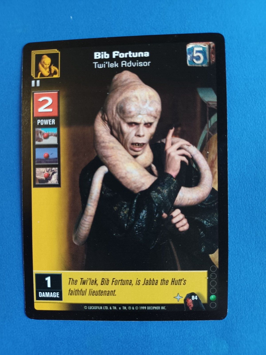 STAR WARS 1999 YOUNG JEDI CCG BIB FORTUNA TWI'LEK ADVISOR #84