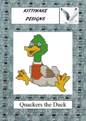Quackers die Ente Kreuzstich-Set von Kittiwake. Anfänger-Kit