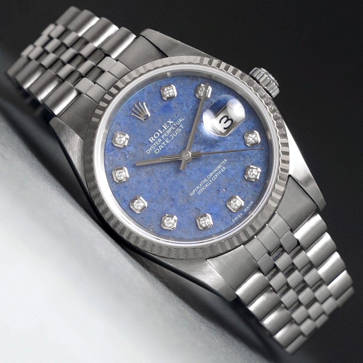 ROLEX DATEJUST 16234 13コマ Rolex Datejust 16234 Black 2002 with original box and papers 2