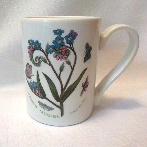 PORTMEIRION Botanic Garden 4" Forget-Me-Not 10 oz. Ceramic Coffee Mug Tea Cup