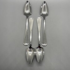 Set of 4 Deluxe Polished QUALITY Stainless Steel Grapefruit Spoons FAST SHIPPING