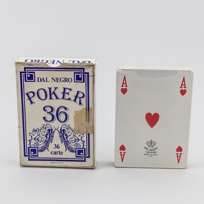 POKER 36 Spielkarten - blaues Deck - Dal Negro Vintage 80 Superplastic