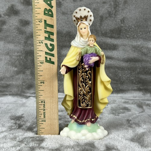 Our Lady of Mt Carmel Scapular Baby Jesus Statue Figurine Bradford Exchange 1994 - Picture 10 of 13