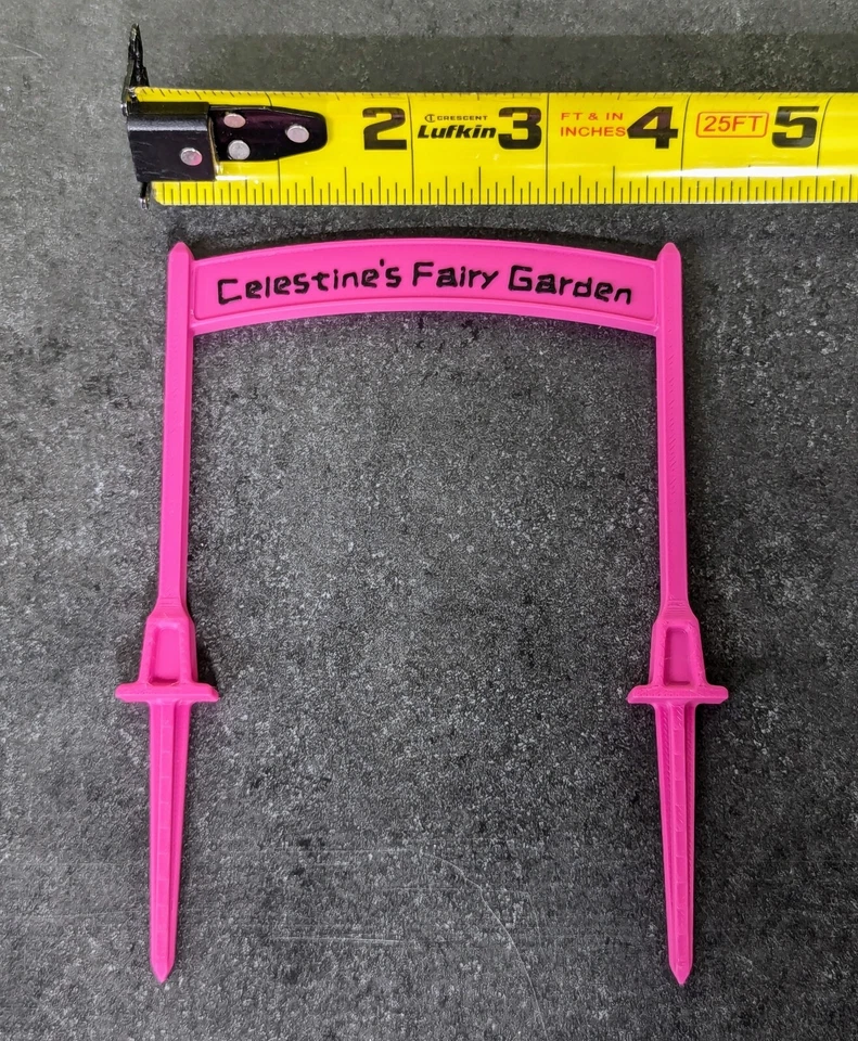 Fairy Garden Entrance Sign, Cake Topper - Customized - Miniature - Image 3 of 4