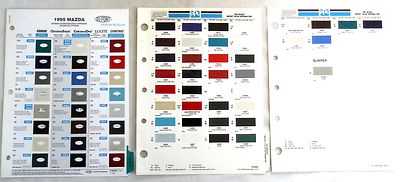 1995  MAZDA DUPONT AND PPG  COLOR PAINT CHIP CHART ALL MODELS 