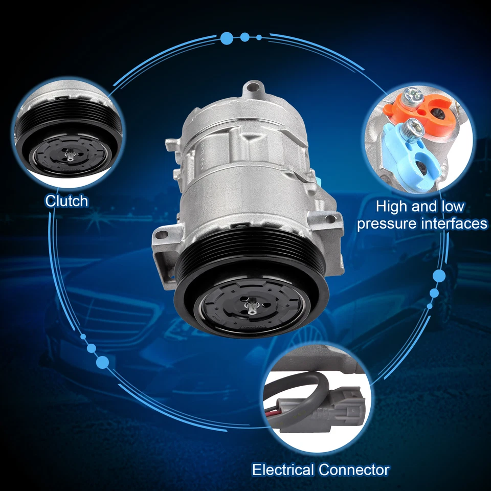 Compresor de aire acondicionado para Jeep Compass 2009-2016 Dodge Caliber 55111610AB Foto 3 de 4