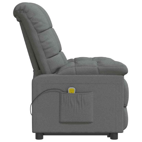 Fabric Massage Recliner Chair Lounge Sofa Movie TV Couch Armchair Massager Grey - Picture 4 of 12