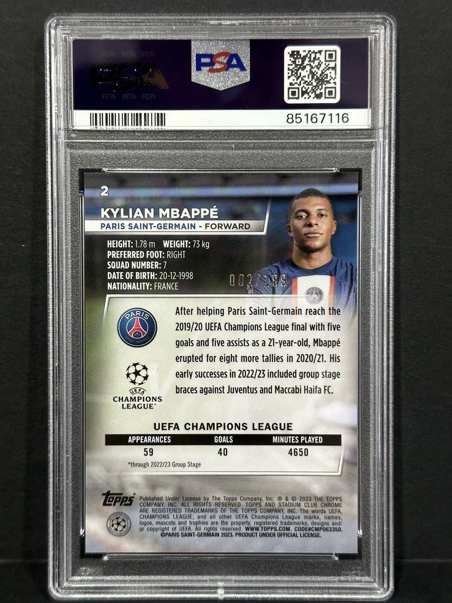 2022-23 Topps Stadium Club Chrome UCL Kylian Mbappe Night