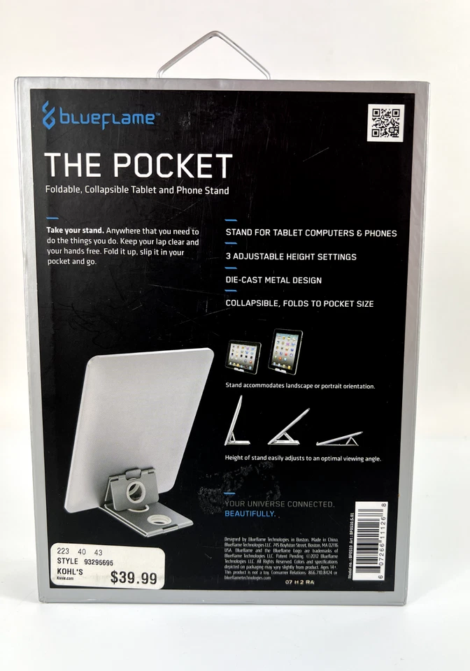 Blueflame The Pocket Folding Ipad Tablet Phone Stand 3 Positions Metal Unused - Image 2 of 4