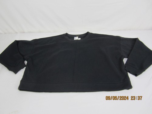 All In Motion Cotton Fleece Crewneck Sweatshirt Cropped Black S - Bild 11 von 14