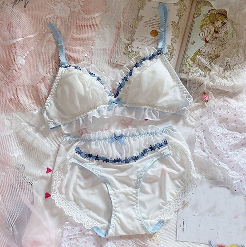 Nuevo Sujetador de Encaje Dulce Niña Set Ropa Interior Ropa Interior Kawaii Colección de Ropa Interior - Imagen 2 de 14