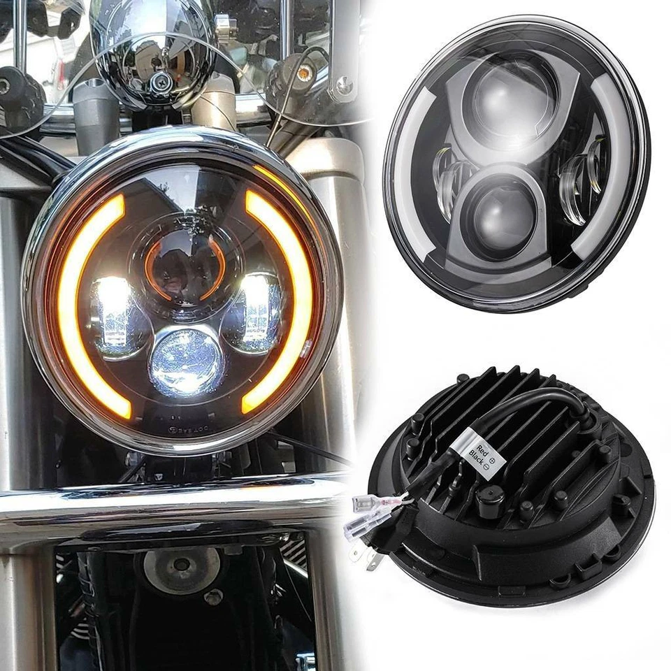 Faro LED intermitente DRL de 7 pulgadas para motocicleta Ducati Monster 2007 Foto 2 de 4
