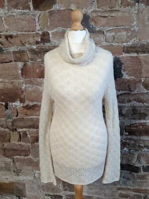 Sutton Studio 100 % reines Kaschmir Wasserfallausschnitt Netzstil Pullover. KOSTENLOSER UK-VERSAND 