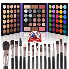 Kit De Maquillaje Para Makeup Profesional Sombras Brillo Rubor Brochas Mujer