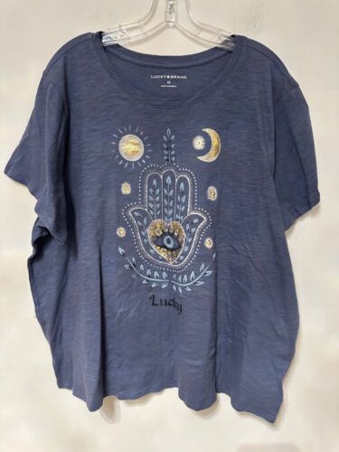 New woman Plus size Lucky brand t-shirt size 2X short sleeves cotton
