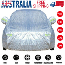 Car Cover 6 Layers Waterproof Aluminum Large Rain UV Dust Hail Proof Full Size