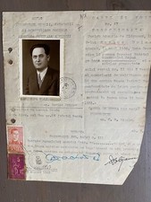 Ancien document Roumanie certificat professionnel 1938