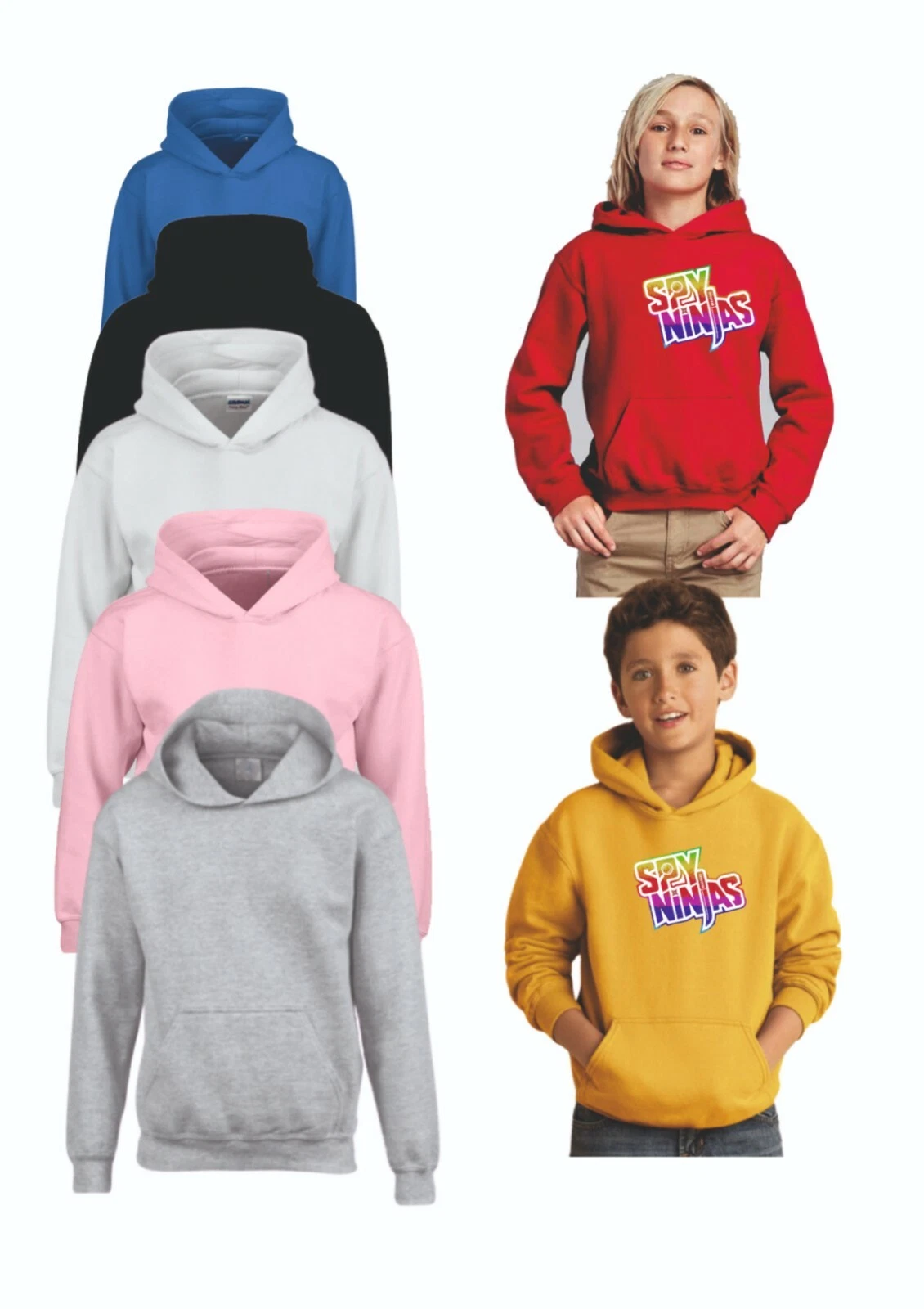 SPY NINJA CWC Inspired Kids Hoodie Youtuber Merch Hooded Unisex Kids & Adult