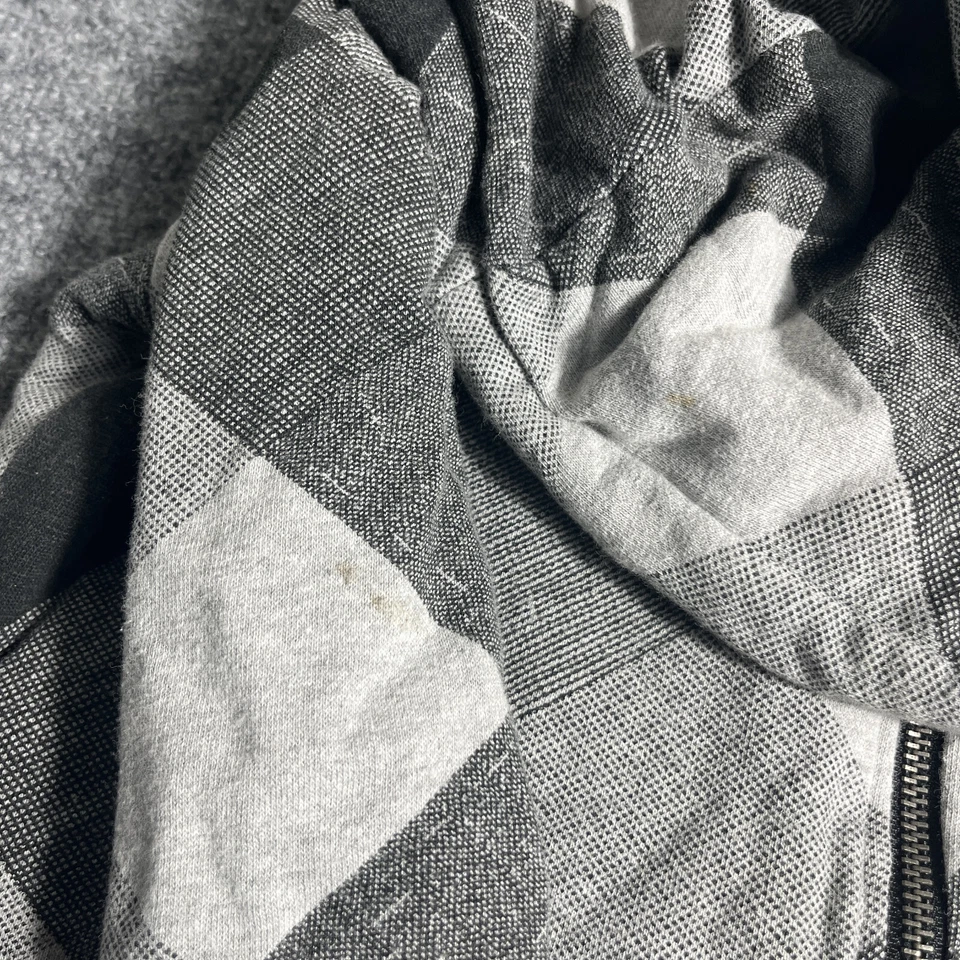 Sudadera con Capucha Roxy Acolchada a Cuadros Talla M Cremallera Frontal Gris y Negra #S167 Foto 4 de 4