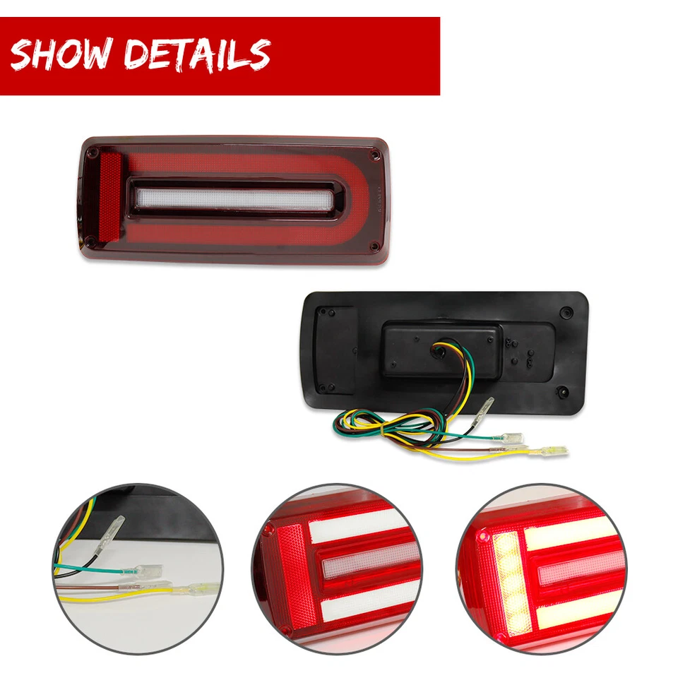 Luces traseras LED secuenciales para Benz Clase G 2002-2018 W463 G500 G550 G55 G63 AMG Foto 4 de 4
