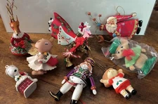 Lot of 8 Christmas Ornaments