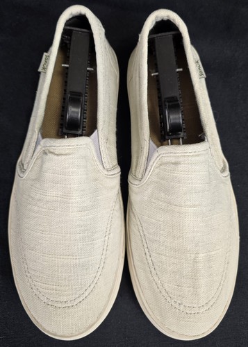 Sanuk Womens Sz 9 Avery Shoes Slip On Hemp Washed Gray Canvas Vegan Sneaker - Picture 3 of 8