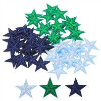 5Star Patches Zum AufbüGeln Und AufnäHen, Applikationen, Dunkelblau, Blau, GrüN