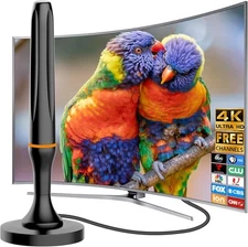 Portable Digital Smart TV Antenna 360 Reception Digital HDTV 1080P an 4K Support