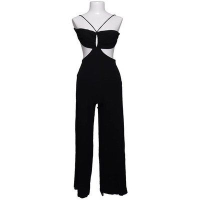 H&M, Jumpsuit, Größe: 38, Schwarz, Baumwolle/Viskose, Einfarbig, Damen #aFG