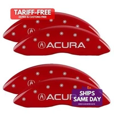 Mgp Caliper Cover 39028SACURD, Set of 4 Set Of 4 Caliper Covers Red Aluminum 