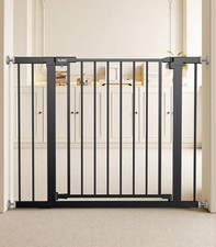 Best 29.5-40.5" Baby Gate for Stairs, Dog Doorways, Walk Thru Auto Close Metal