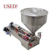 USED 110V 10-100ml Single Nozzle Paste Liquid Filling Machine Honey Cream Oil
