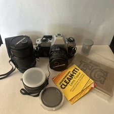 Nikon FG 35mm SLR Film Camera Bundle W/ Underground Lenses Manual TESTED WORKS